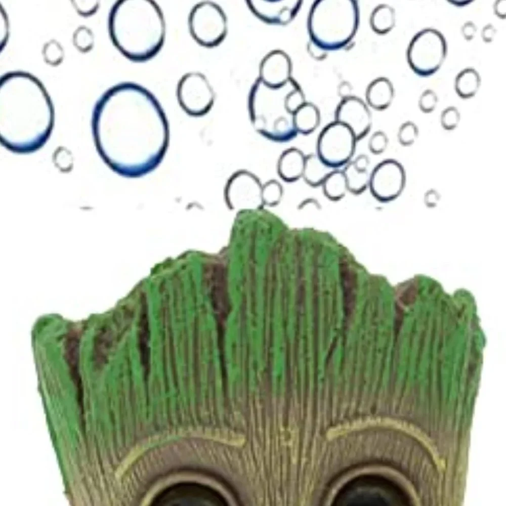 Ulifery Baby Tree Groot Fish Tank Decoration Air Stone Bubble Blower Set New